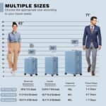 AnyZip Luggage PC+ABS Aluminum Frame Hard Shell Zipper-less Checked Luggage Suitcase - Image 8