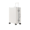 AnyZip 24'' Luggage PC+ABS Aluminum Frame Hard Shell Zipper-less Checked Luggage Suitcase Cream