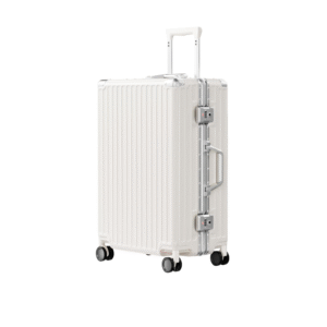 AnyZip 24'' Luggage PC+ABS Aluminum Frame Hard Shell Zipper-less Checked Luggage Suitcase Cream