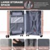 AnyZip 24'' Luggage PC+ABS Aluminum Frame Hard Shell Zipper-less Checked Luggage Suitcase