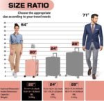 AnyZip 24'' Luggage PC+ABS Aluminum Frame Hard Shell Zipper-less Checked Luggage Suitcase - Image 4