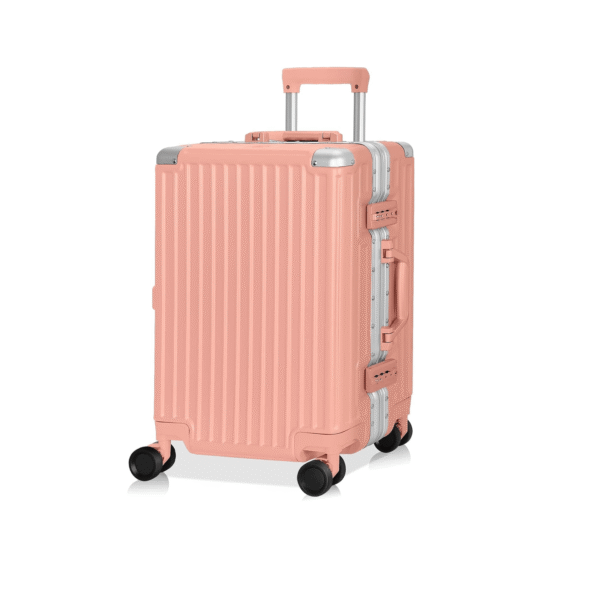 AnyZip 24'' Luggage PC+ABS Aluminum Frame Hard Shell Zipper-less Checked Luggage Suitcase