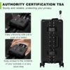 AnyZip 24'' Luggage PC+ABS Aluminum Frame Hard Shell Zipper-less Checked Luggage Suitcase Black