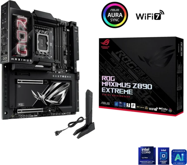 ASUS ROG MAXIMUS Z890 EXTREME WIFI7 Intel Z890 LGA 1851 E-ATX motherboard, Advanced AI & Bluetooth PC-ready