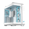 Asus TUF Gaming GT502 Horizon With Pre-Installed ARGB Fans Black Modular ATX Dual Chamber Case White