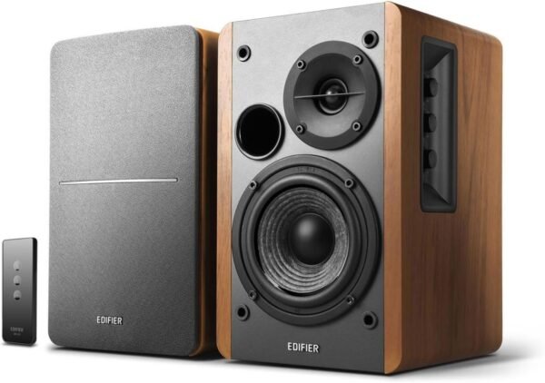 Edifier R1280T Powered Bookshelf Speakers - 2.0 Active Near Field Studio Monitor Speaker