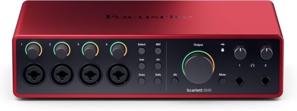 Focusrite Scarlett 18i16 4th Gen USB Audio Interface Studio Quality Music Production High-Fidelity