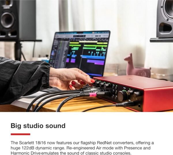 Focusrite Scarlett 18i16 4th Gen USB Audio Interface Studio Quality Music Production High-Fidelity