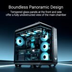 Asus TUF Gaming GT502 Horizon With Pre-Installed ARGB Fans Black Modular ATX Dual Chamber Case White - Image 4