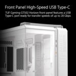 Asus TUF Gaming GT502 Horizon With Pre-Installed ARGB Fans Black Modular ATX Dual Chamber Case White - Image 6