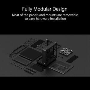 GT502 8 Asus TUF Gaming GT502 Horizon With Pre-Installed ARGB Fans Black Modular ATX Dual Chamber Case White