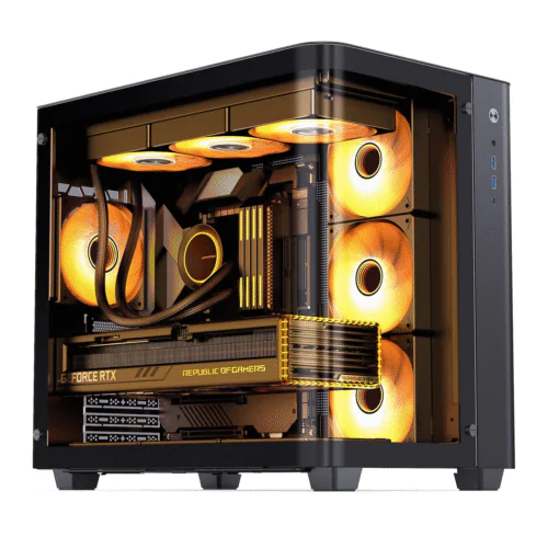 JONSB JONSBO TK-3 Black ATX Mid Tower Pc Case With One-Piece Curved Glass