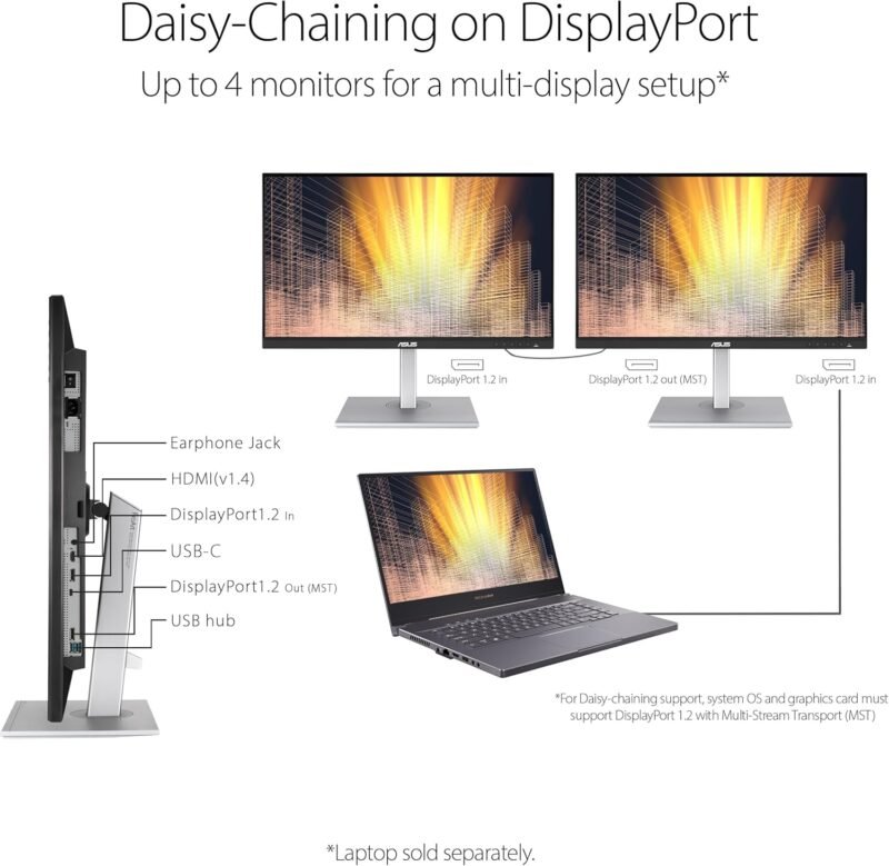 ASUS ProArt Display 27" Monitor PA278CV - WQHD 2560 x 1440, IPS, 100% sRGB