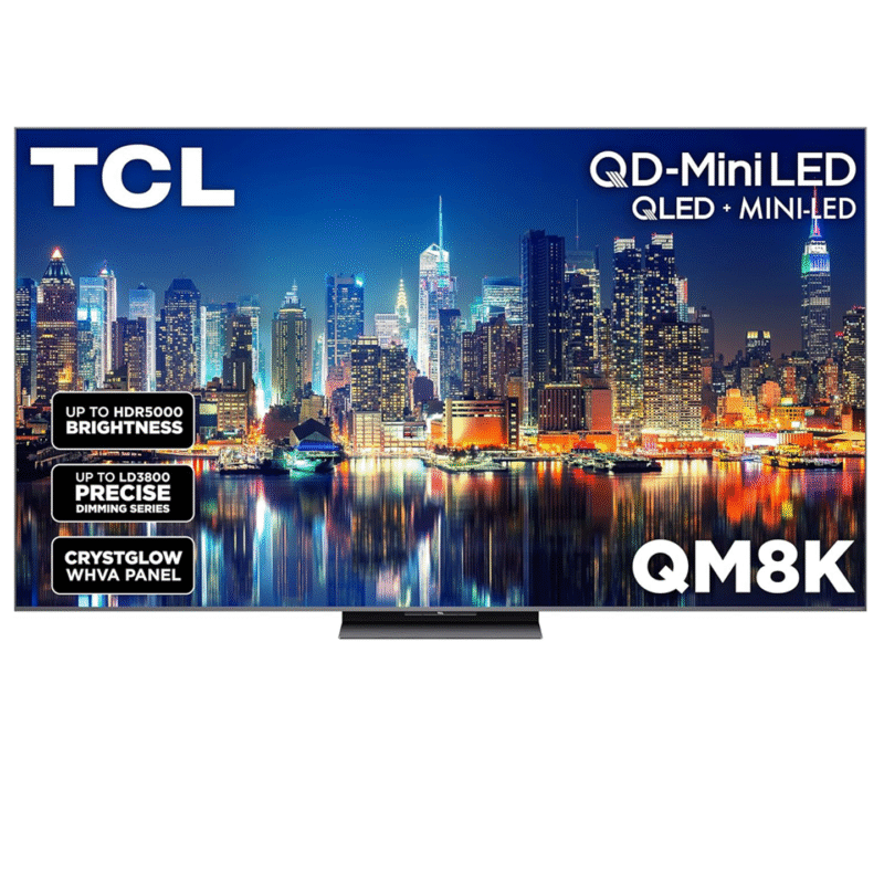TCL 85-Inch Class 85QM8K Series QD-Mini LED 4K UHD Google Smart TV 144hz, 288hz VRR, No Bezel Design