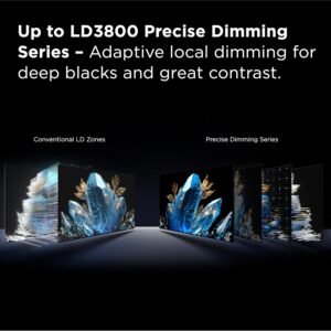 TCL 85-Inch Class 85QM8K Series QD-Mini LED 4K UHD Google Smart TV 144hz, 288hz VRR, No Bezel Design