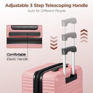 SHOWKOO Luggage Sets Of 3 | 20'' 24''28''| Suitcase Hardside Expandable