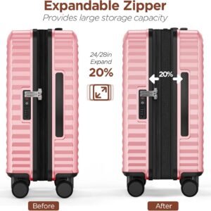 SHOWKOO Luggage Sets Of 3 | 20'' 24''28''| Suitcase Hardside Expandable