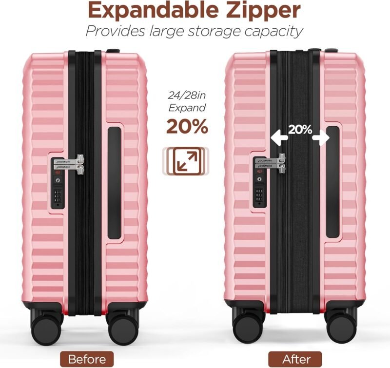 SHOWKOO Luggage Sets Of 3 | 20'' 24''28''| Suitcase Hardside Expandable