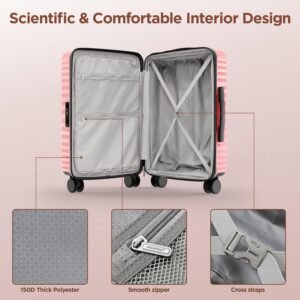 SHOWKOO Luggage Sets Of 3 | 20'' 24''28''| Suitcase Hardside Expandable