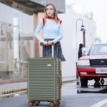 SHOWKOO Luggage Sets Of 3 | 20'' 24''28''| Suitcase Hardside Expandable Green - Image 4