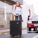 SHOWKOO Luggage Sets Of 3 | 20'' 24''28''| Suitcase Hardside Expandable Black - Image 4