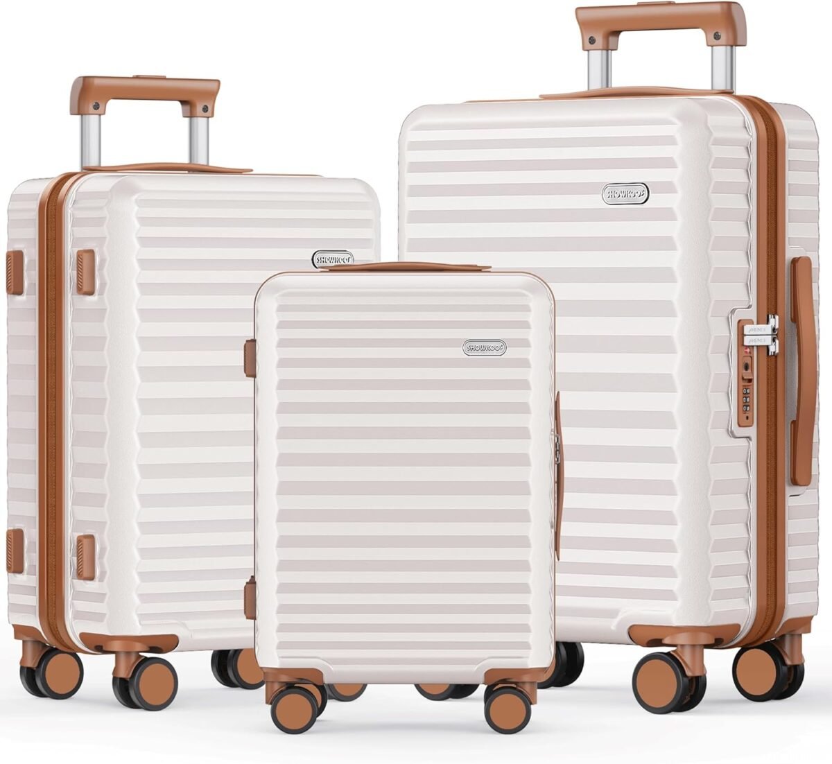 SHOWKOO Luggage Sets Of 3 | 20'' 24''28''| Suitcase Hardside Expandable - Image 12