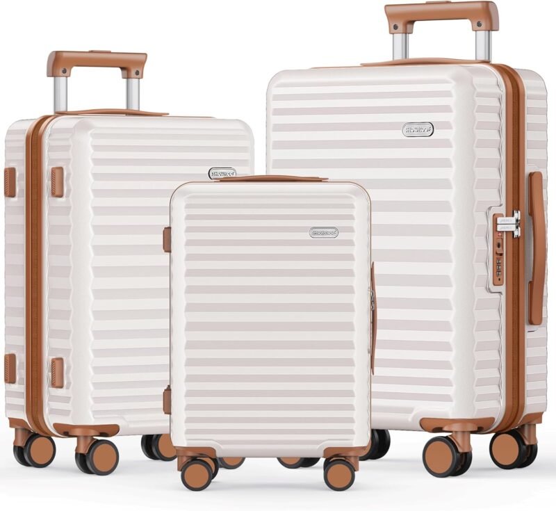 SHOWKOO Luggage Sets Of 3 | 20'' 24''28''| Suitcase Hardside Expandable