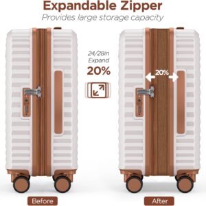 SHOWKOO Luggage Sets Of 3 | 20'' 24''28''| Suitcase Hardside Expandable