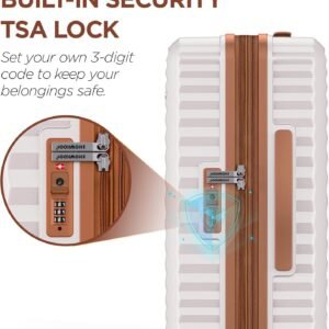 SHOWKOO Luggage Sets Of 3 | 20'' 24''28''| Suitcase Hardside Expandable