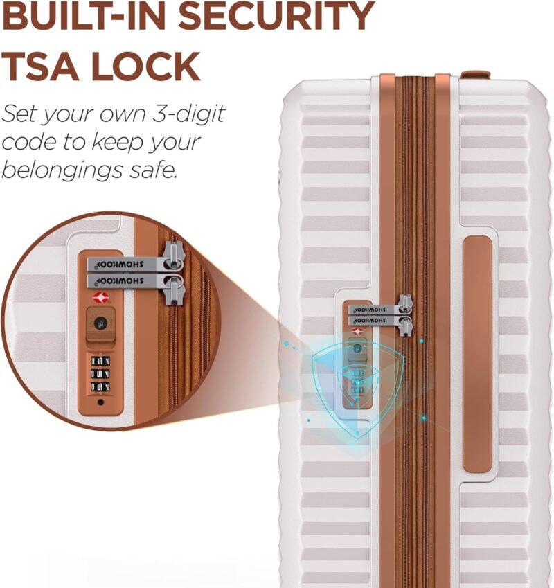 SHOWKOO Luggage Sets Of 3 | 20'' 24''28''| Suitcase Hardside Expandable