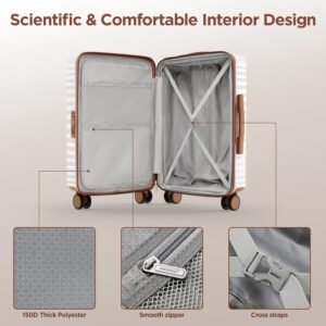 SHOWKOO Luggage Sets Of 3 | 20'' 24''28''| Suitcase Hardside Expandable