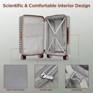 SHOWKOO Luggage Sets Of 3 | 20'' 24''28''| Suitcase Hardside Expandable