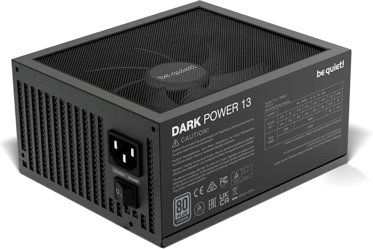 be quiet! Dark Power 13 1000W Quiet Performance Power Supply | 80 Plus Titanium Efficiency | ATX 3.1| PCIe 5 | Modular | BN661 - Image 7