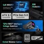 ASUS ROG Strix 1000W Platinum (Fully Modular Power Supply, 80 Plus Platinum Certified, ATX 3.1 - Image 3