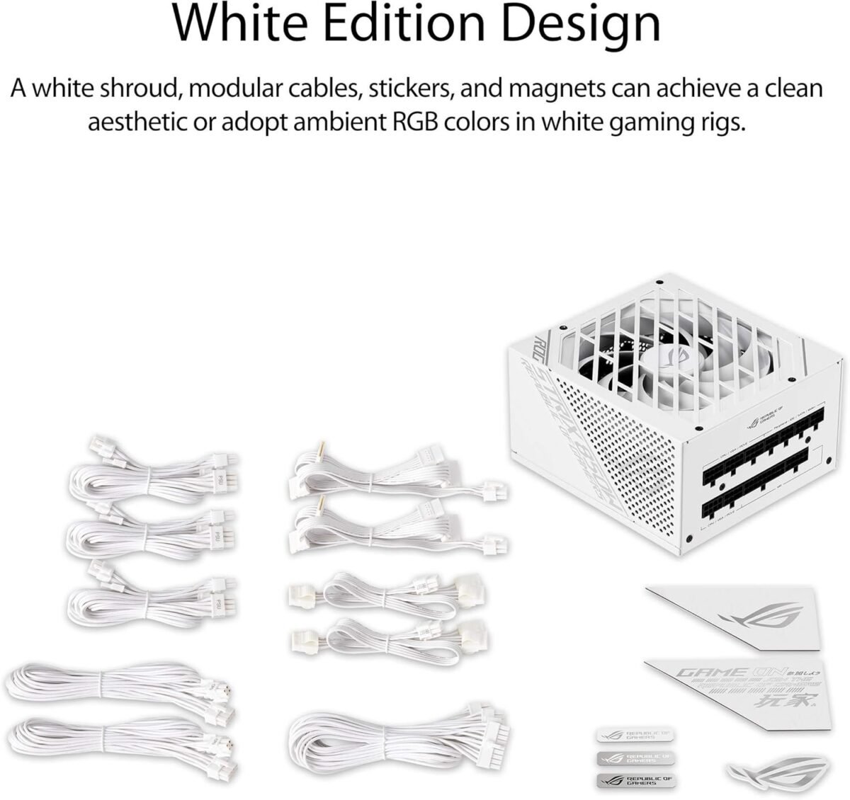 ASUS ROG Strix 1000W Platinum (Fully Modular Power Supply, 80 Plus Platinum Certified, ATX 3.1 - Image 3