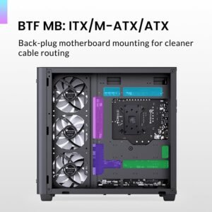 JONSBO TK-3 Black  ATX Mid Tower Pc Case With One-Piece Curved Glass