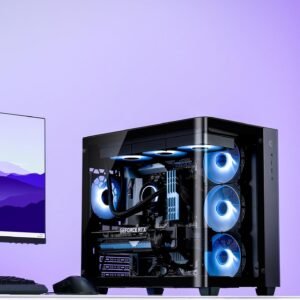 JONSBO TK-3 Black  ATX Mid Tower Pc Case With One-Piece Curved Glass