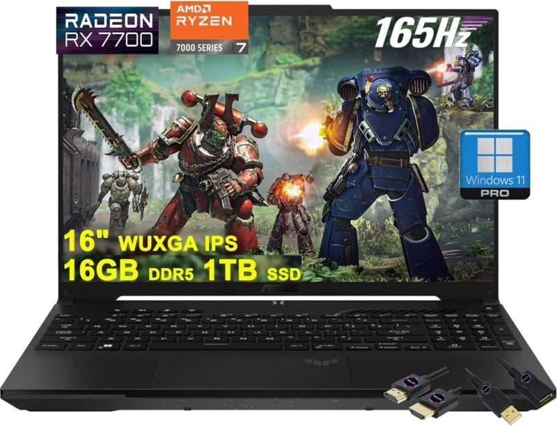 ASUS TUF Gaming A16 Laptop 16"  sRGB | AMD 8-core Ryzen 7 7735HS | 16GB DDR5 1TB SSD | Radeon RX7700S 8GB