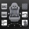 Gaming Chair, 400 lbs Adult Chair, High Back Computer Chair with Footrest and Linked Armrests, Office Video Game Chair with Lumbar Support