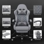 Gaming Chair, 400 lbs Adult Chair, High Back Computer Chair with Footrest and Linked Armrests, Office Video Game Chair with Lumbar Support - Image 5
