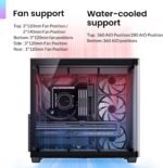 JONSBO TK-3 Black  ATX Mid Tower Pc Case With One-Piece Curved Glass - Image 4