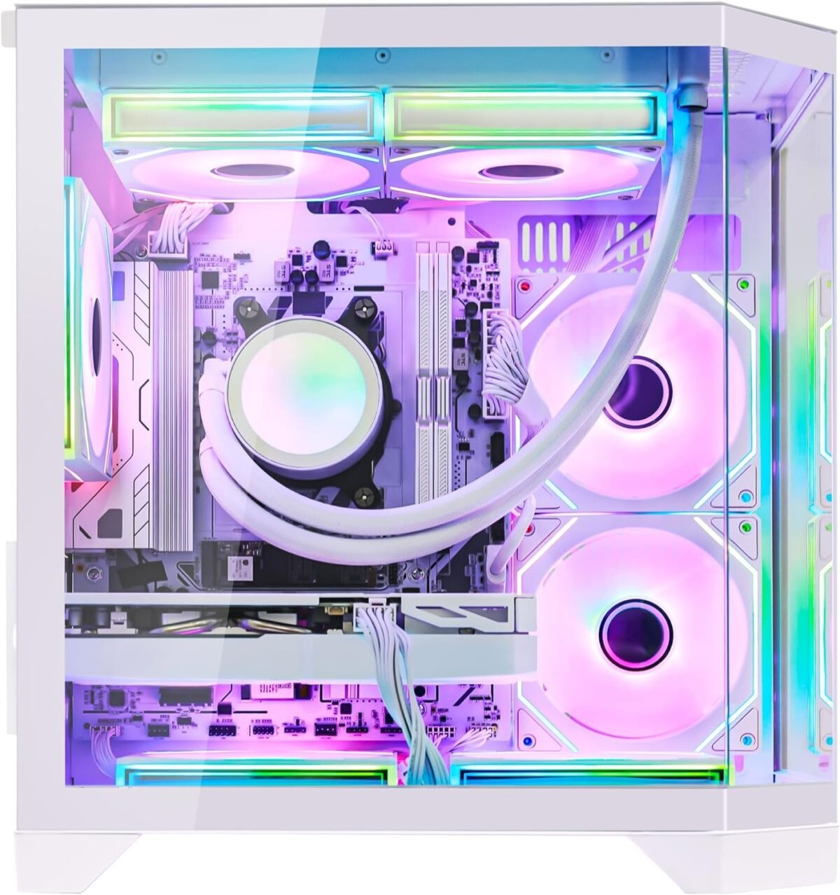 HELLOLAND Ocean of Stars Gaming PC Desktop - AMD Ryzen 7 7700 8-Core 3.8 GHz- RTX 5060 8GB- 32GB DDR5 RAM 6000MHz-1TB PCIe SSD - Image 5