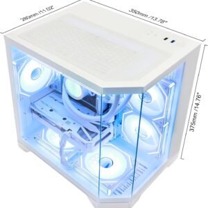 HELLOLAND Ocean of Stars Gaming PC Desktop - AMD Ryzen 7 7700 8-Core 3.8 GHz- RTX 5060 8GB- 32GB DDR5 RAM 6000MHz-1TB PCIe SSD