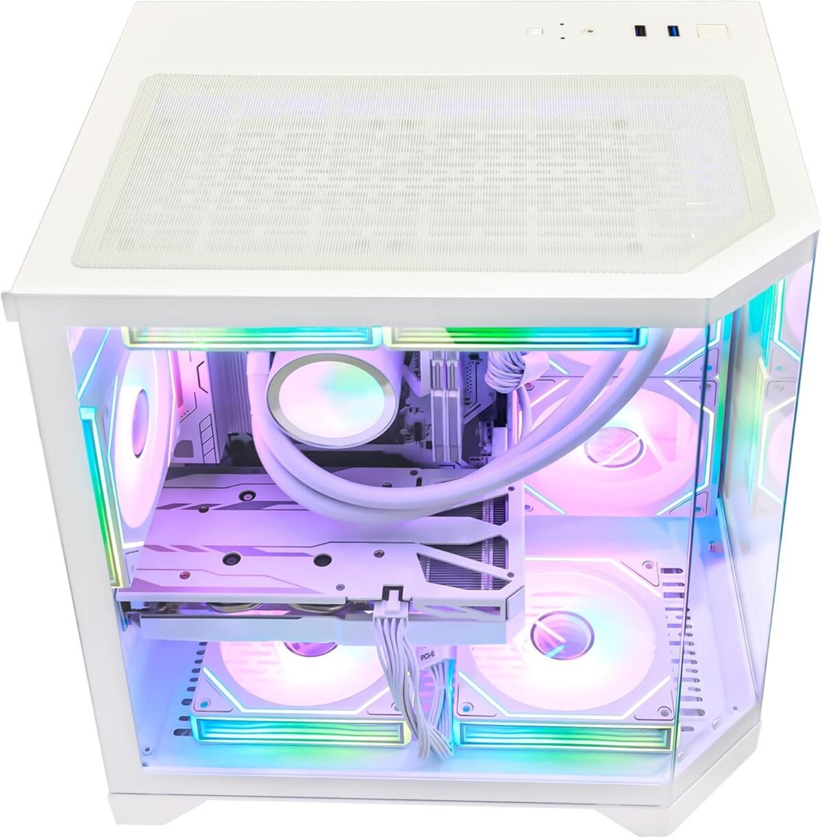 HELLOLAND Ocean of Stars Gaming PC Desktop - AMD Ryzen 7 7700 8-Core 3.8 GHz- RTX 5060 8GB- 32GB DDR5 RAM 6000MHz-1TB PCIe SSD - Image 8