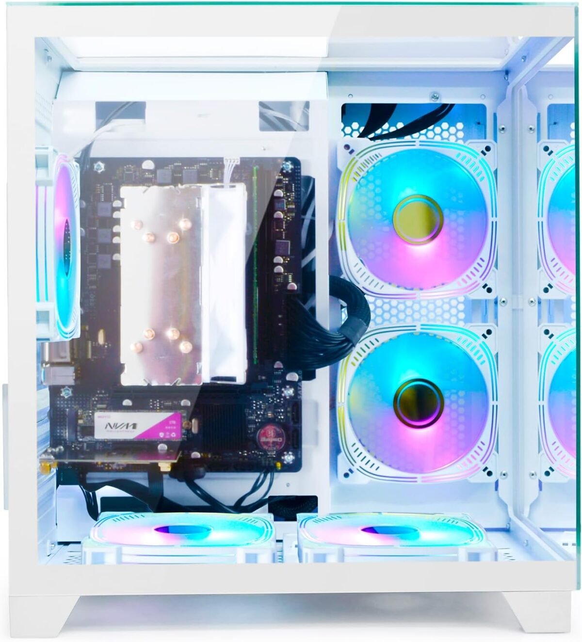 LXZ Desktop PC Computer Ryzen 5-5600GT, 16G DDR4 RAM, 512G NVME SSD, Tower Computer with Wi-Fi - Image 7