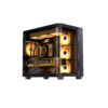 JONSBO TK-3 Black  ATX Mid Tower Pc Case With One-Piece Curved Glass
