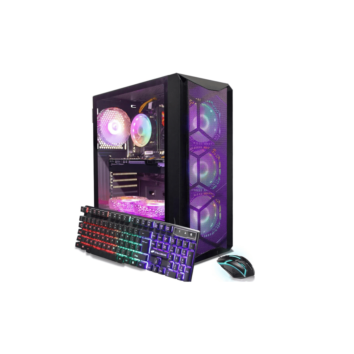 STGAubron Gaming PC Computer Desktop, Intel Core i7 8th Gen up to 4.1GHz, GeForce RTX 3050 6G, 16G DDR4, 1T SSD, WiFi 6 - Image 2