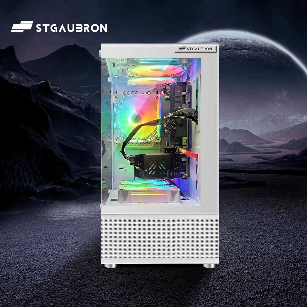 STGAubron Gaming PC Desktop, Radeon RX 580 16G GDDR5, Intel 10th Gen G5905 3.5G, 16G DDR4, 1T SSD, WiFi, BT 5.0 - Image 8