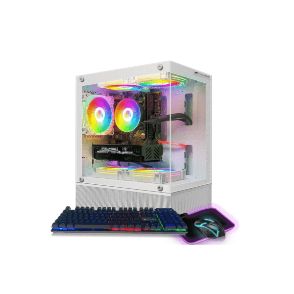 STGAubron Gaming PC Desktop, Radeon RX 580 16G GDDR5, Intel 10th Gen G5905 3.5G, 16G DDR4, 1T SSD, WiFi, BT 5.0