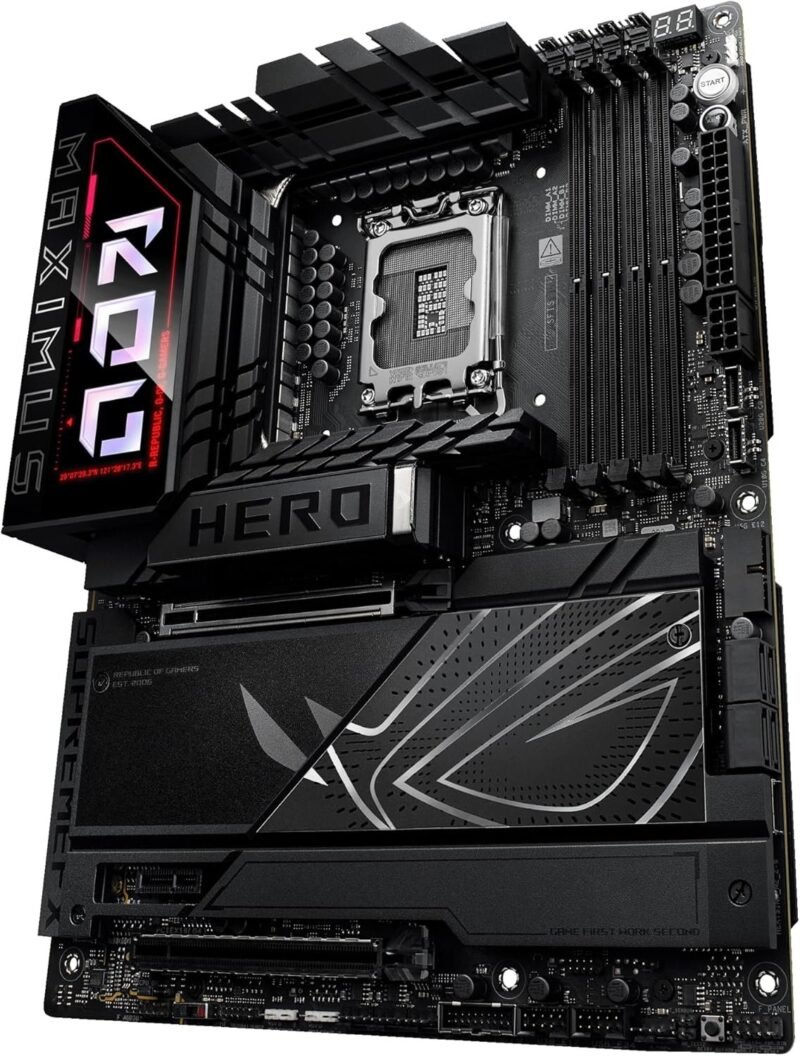 ASUS ROG Maximus Z890 Hero Intel Z890 LGA 1851 ATX Motherboard, Advanced AI PC-Ready, 22+2+1+2 Stages, DDR5, WiFi 7, 3X PCIe® 5.0